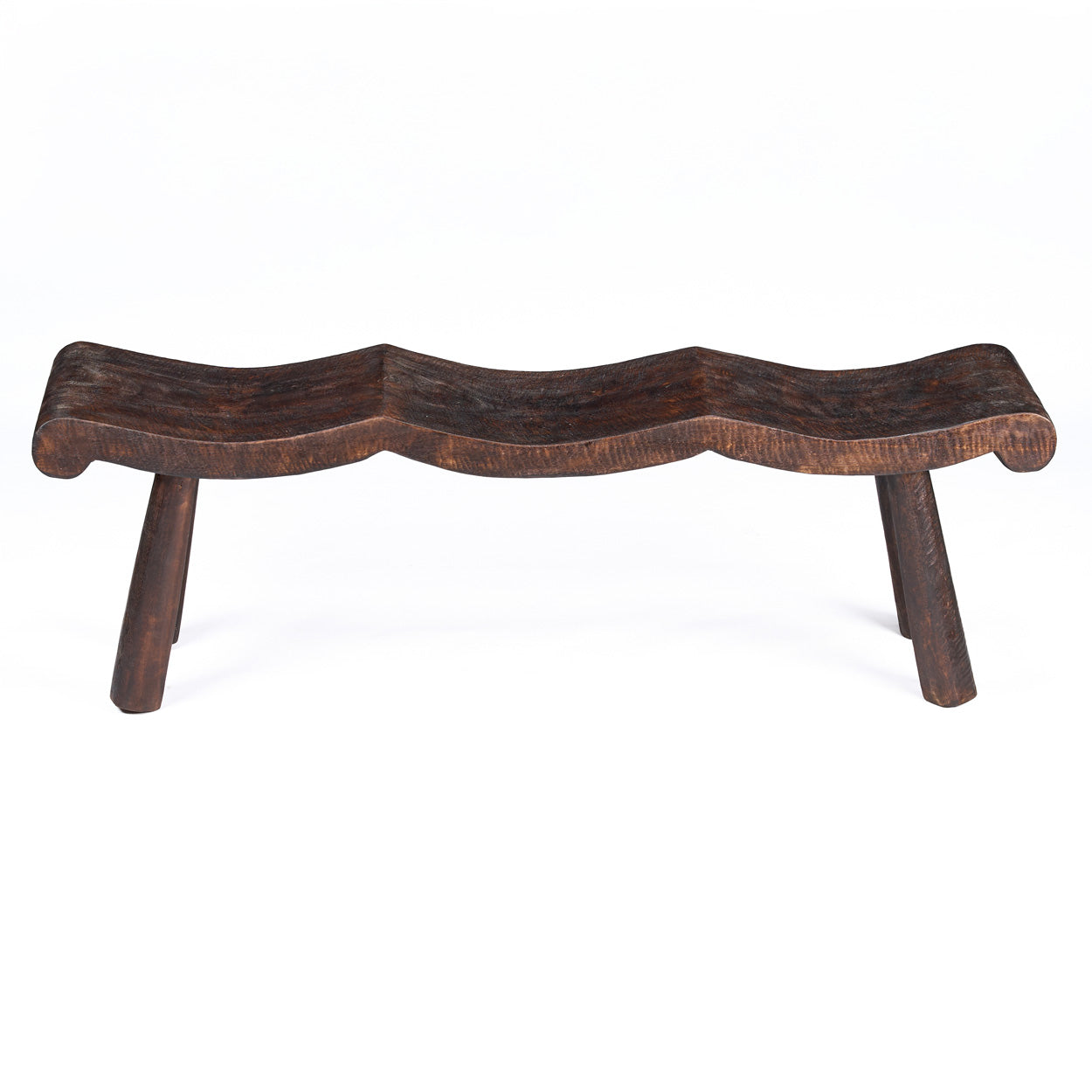 The Lombok Wave Bench, Dark Walnut, M — 5