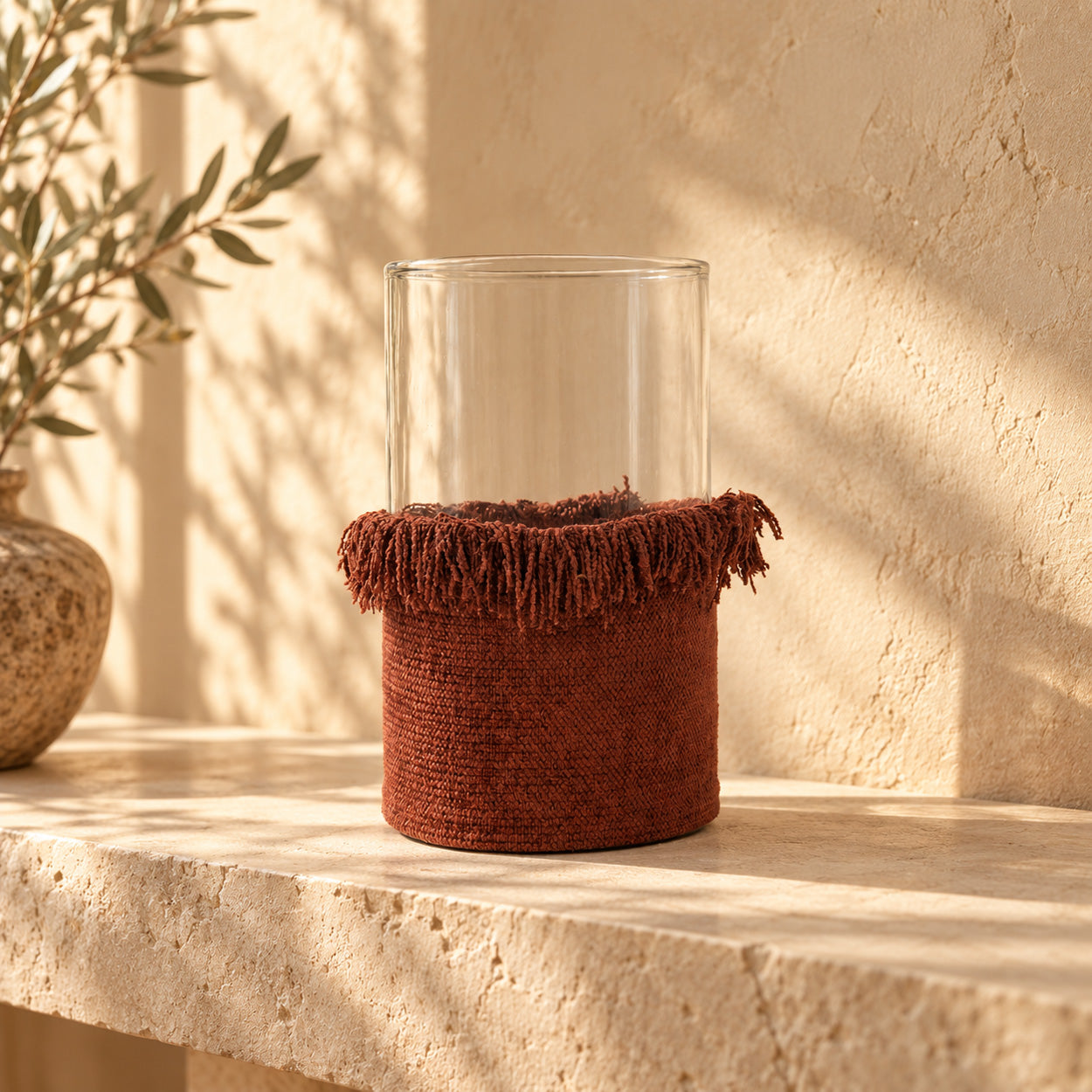 The Oh My Gee Candle Holder, Burgundy Velvet, XXL — 2