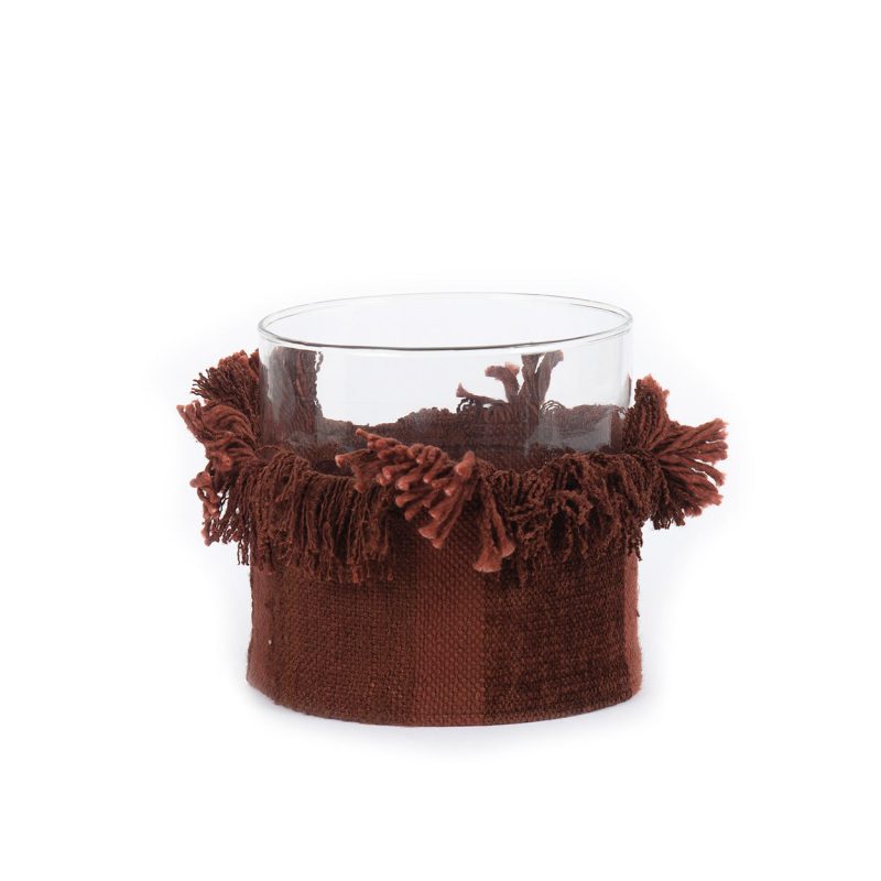 The Oh My Gee Candle Holder, Burgundy Velvet, XL