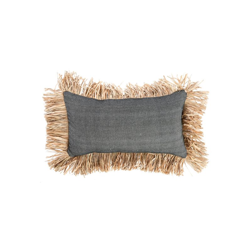 The Cotton Bonita Cushion Cover, Natural Black, 30x50