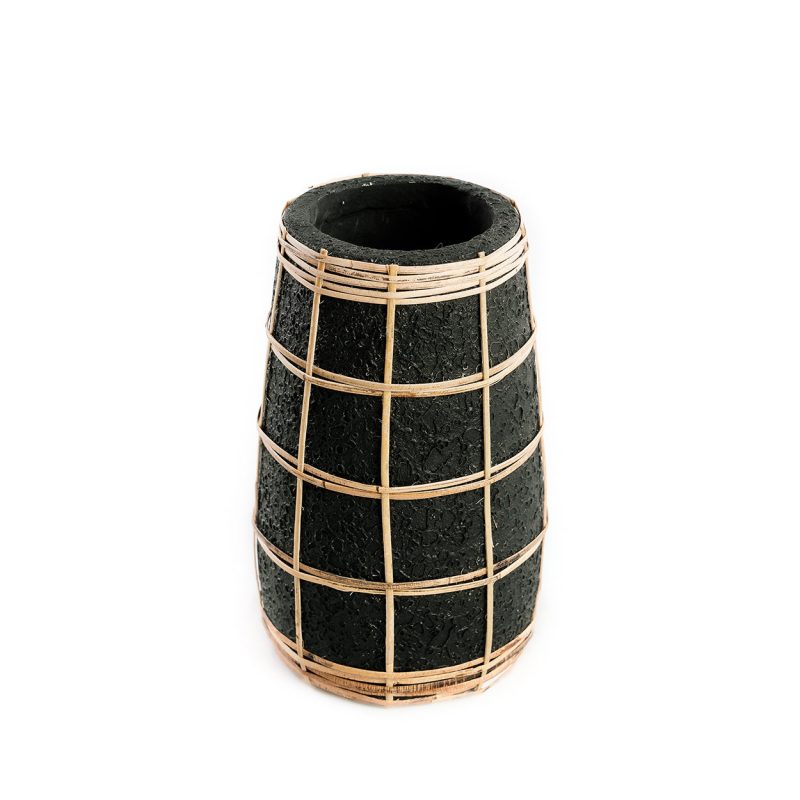 The Cutie Vase, Black Natural, S