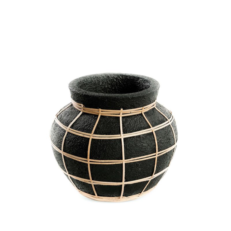 The Belly Vase, Black Natural, S