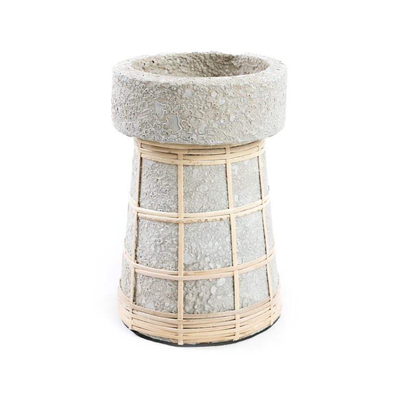 The Serene Candle Holder, Concrete Natural, L