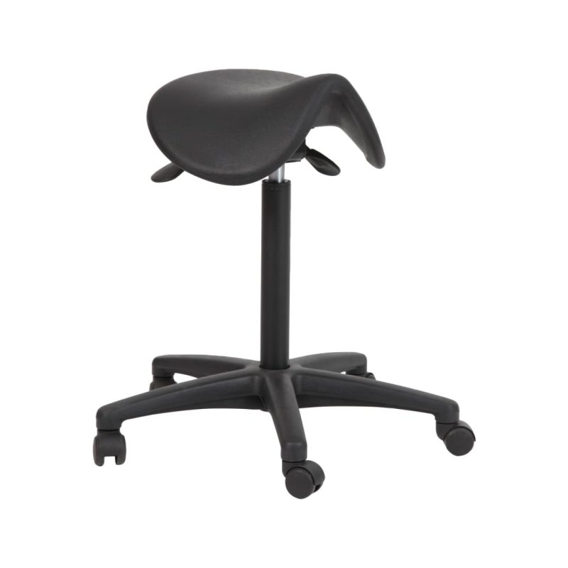 Workliving PUR Saddle Stool, PUR Seat, Nylon Base, Office Stool (Unassembled)
