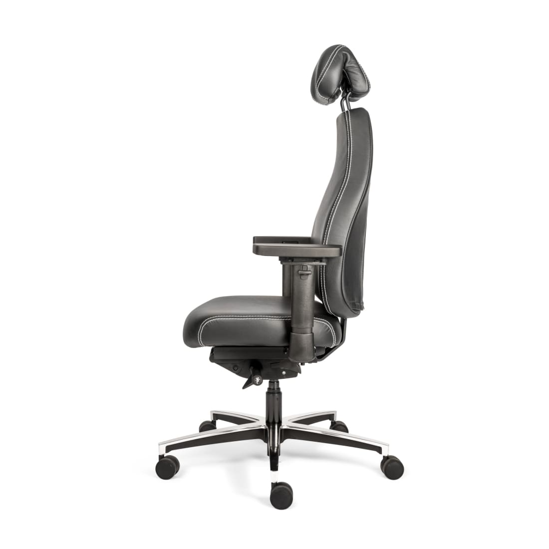 Sit And Move Therapod X Office Chair with Headrest, Black Leather — 4