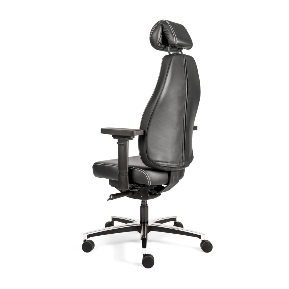 Sit And Move Therapod X Office Chair with Headrest, Black Leather — 5