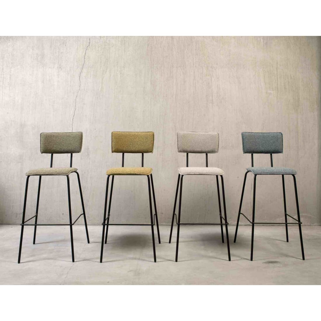 Workliving Bo High Bar Stool, Velvet Earth Teal — 2