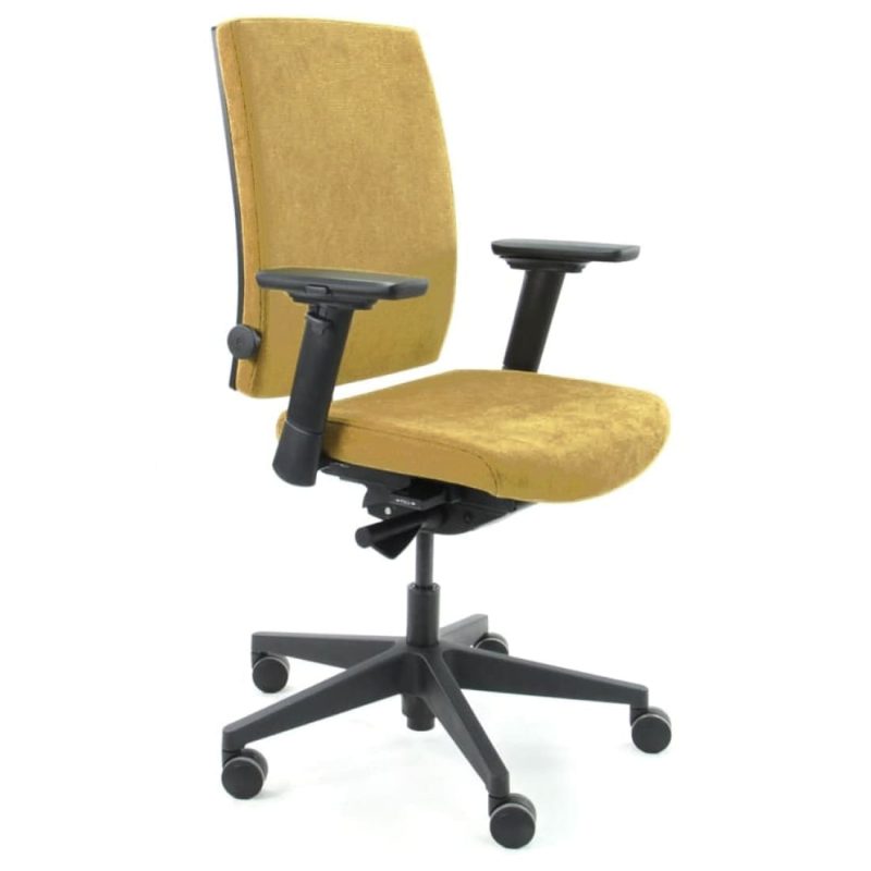 Workliving Eva Comfort Ergonomic Office Chair, Yellow Regain, (N)EN 1335