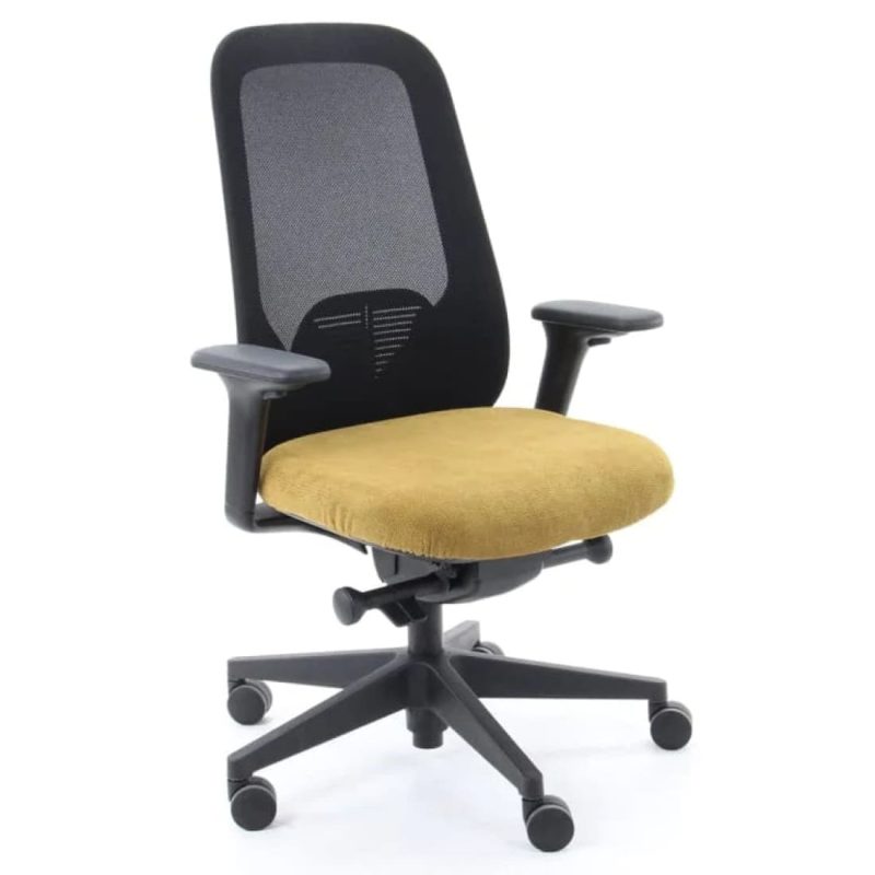 Workliving Nora Mesh Ergonomic Design Office Chair, Yellow Regain, NEN 1335