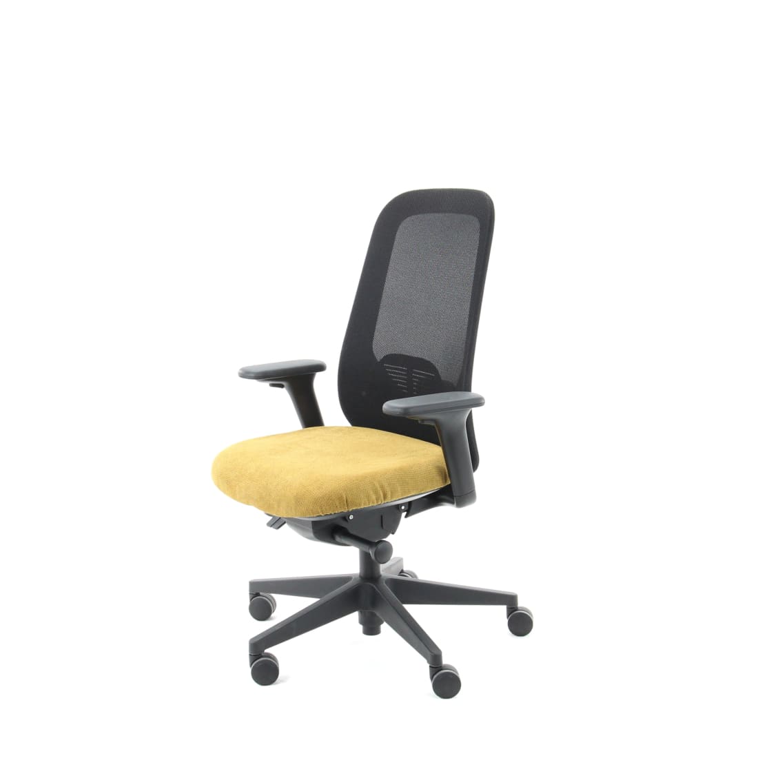Workliving Nora Mesh Ergonomic Design Office Chair, Yellow Regain, NEN 1335 — 4