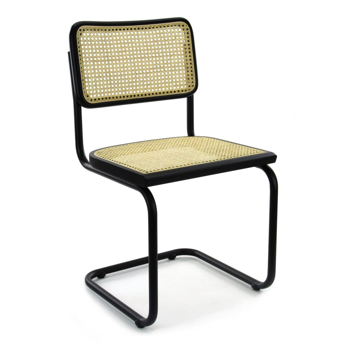 Workliving Bas Dining Chair, Rattan Design, Black