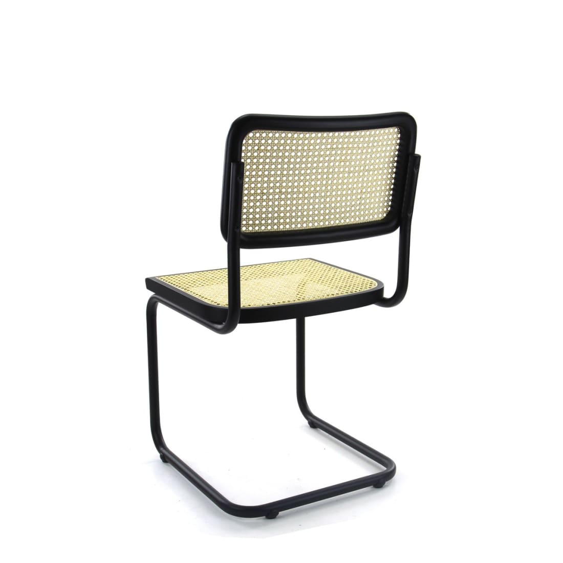 Workliving Bas Dining Chair, Rattan Design, Black — 2