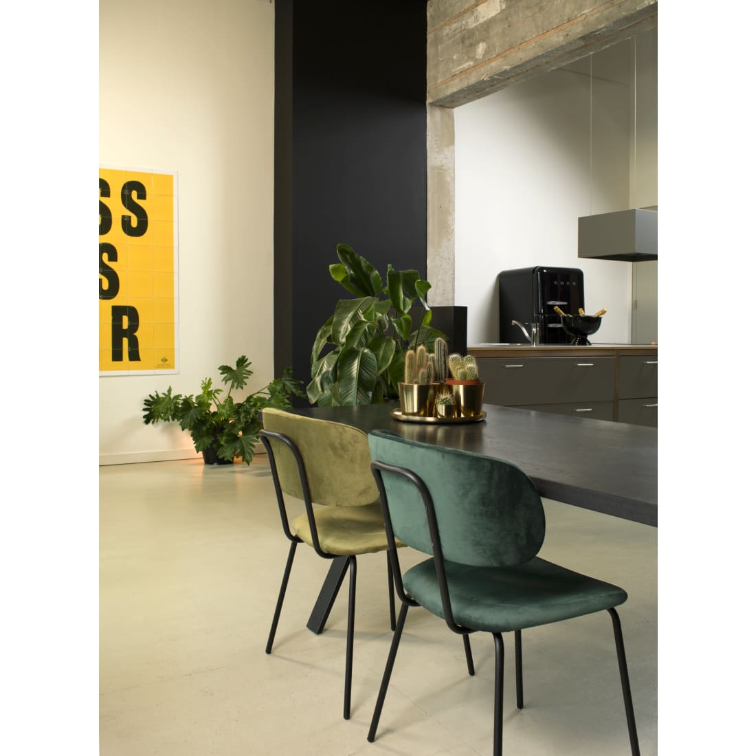 Workliving Bo RS Dining Chair, Velvet Earth Army — 2