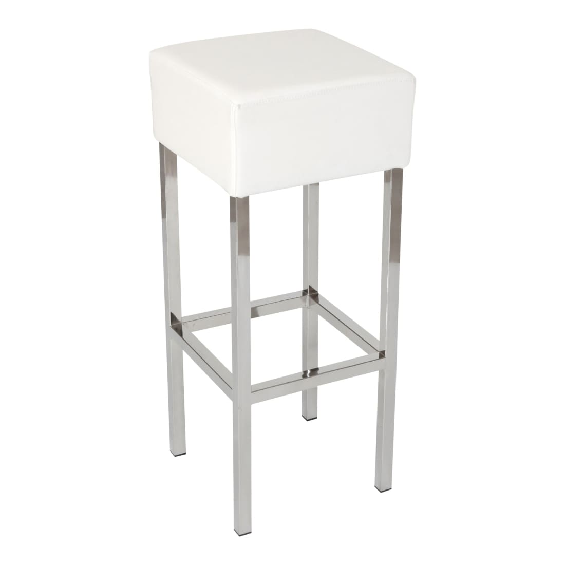 Workliving Skai Bar Stool, White / Chrome