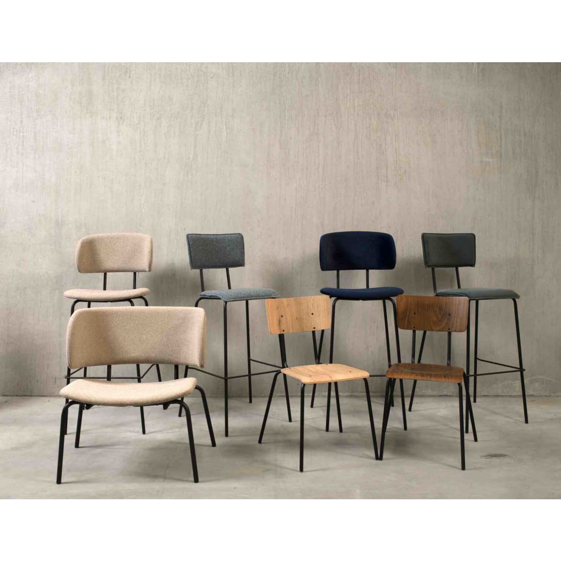 Workliving Bo High Bar Stool, Velvet Earth Army — 5