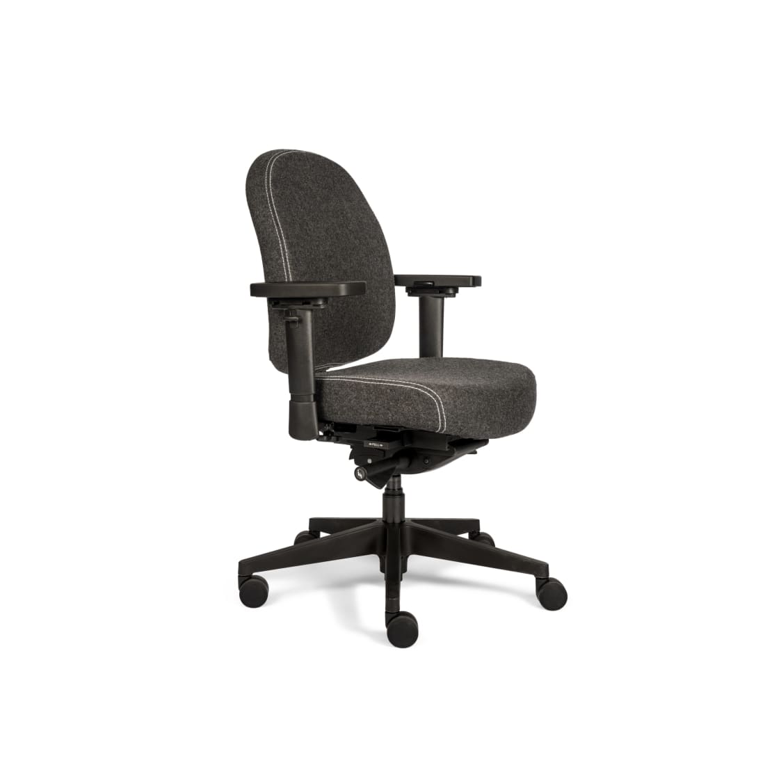 Sit And Move Therapod X Compact Office Chair, Dark Grey, Fenice Wool Felt