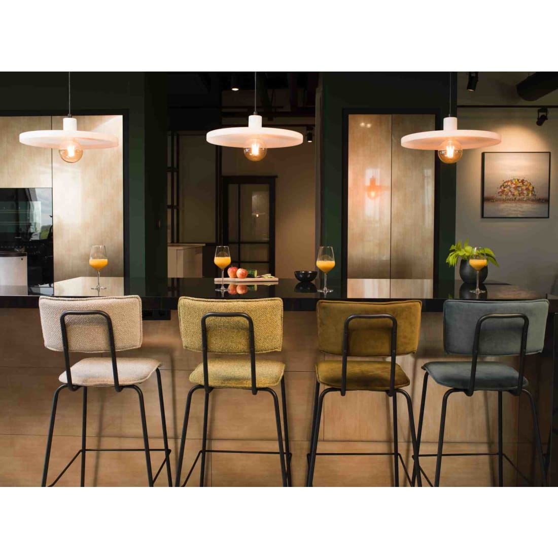Workliving Bo Society High Bar Stool, Bouclé Turtle — 5
