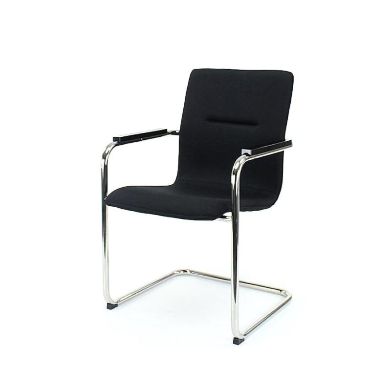 Workliving X6 Conference Chair, Comfort, Black Sled Base