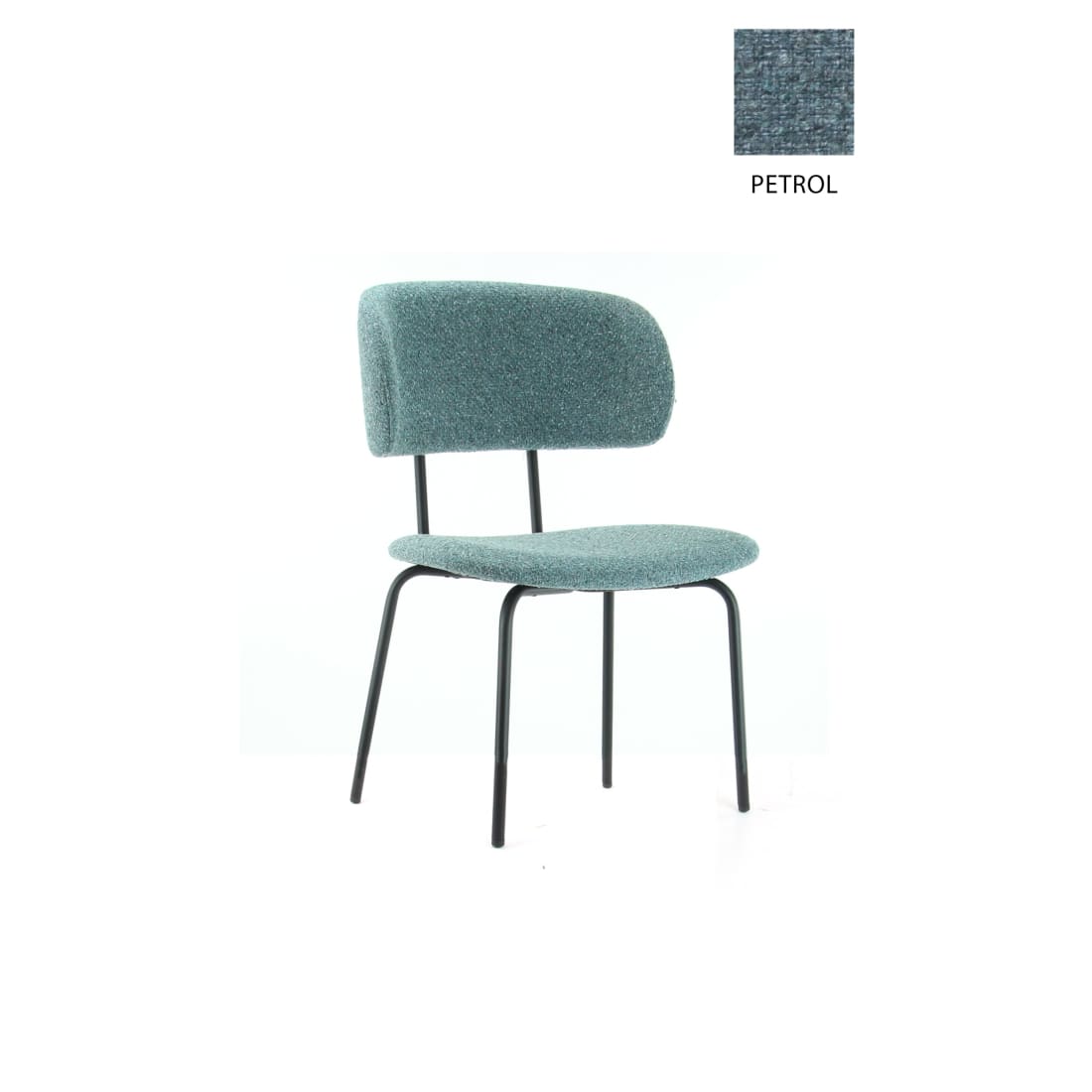 Workliving Bo RS Dining Chair, Society Bouclé Petrol