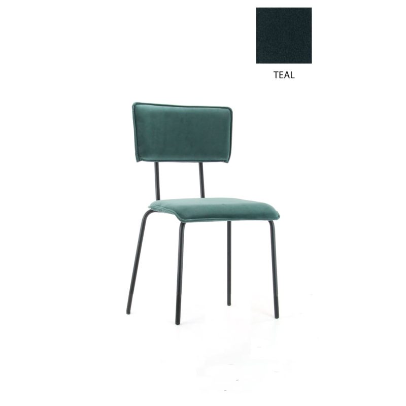 Workliving Bo Dining Chair, Velvet Earth Teal