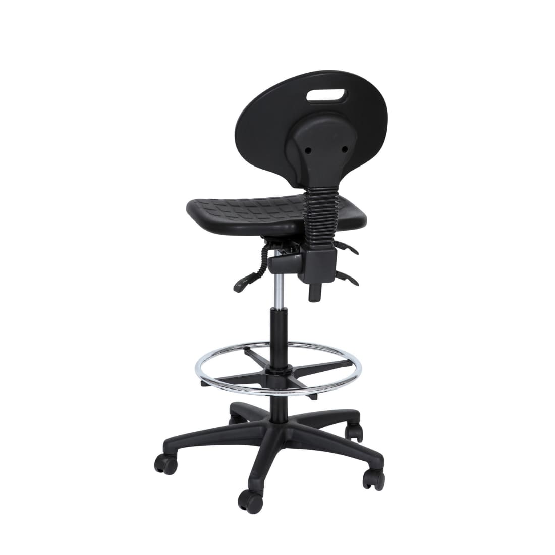 Workliving B PUR High Work Chair, Nylon Base, Castors, Foot Ring, Counter Chair, Checkout Chair (Unassembled) — 2
