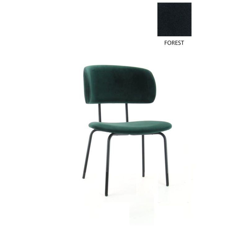 Workliving Bo RS Dining Chair, Velvet Earth Forest
