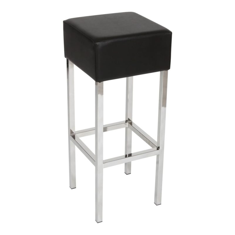 Workliving Skai Bar Stool, Black / Chrome