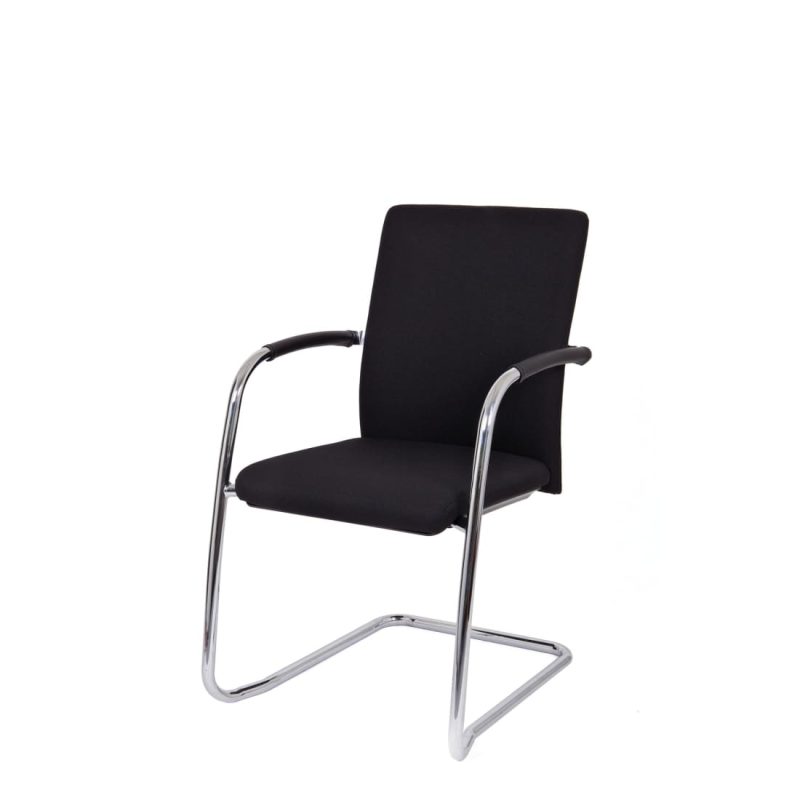 Workliving X1 Conference Chair, Comfort, Black Sled Base