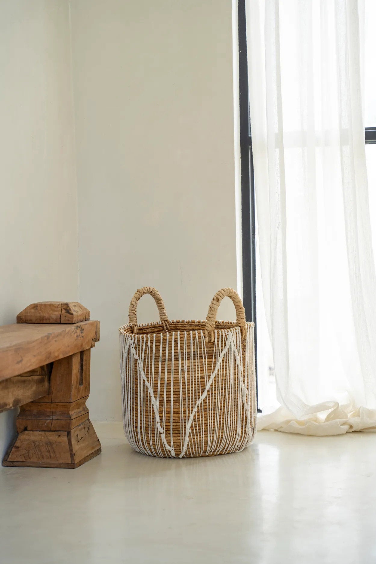 The Straight Stitched Macrame Basket, M — 3