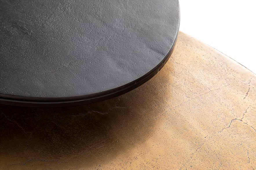 Monza Coffee Table, Set of 2, Blackish Bronze and Brass Antique — 2