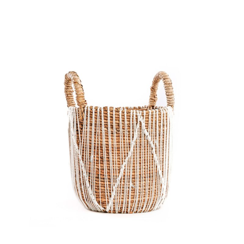 The Straight Stitched Macrame Basket, S