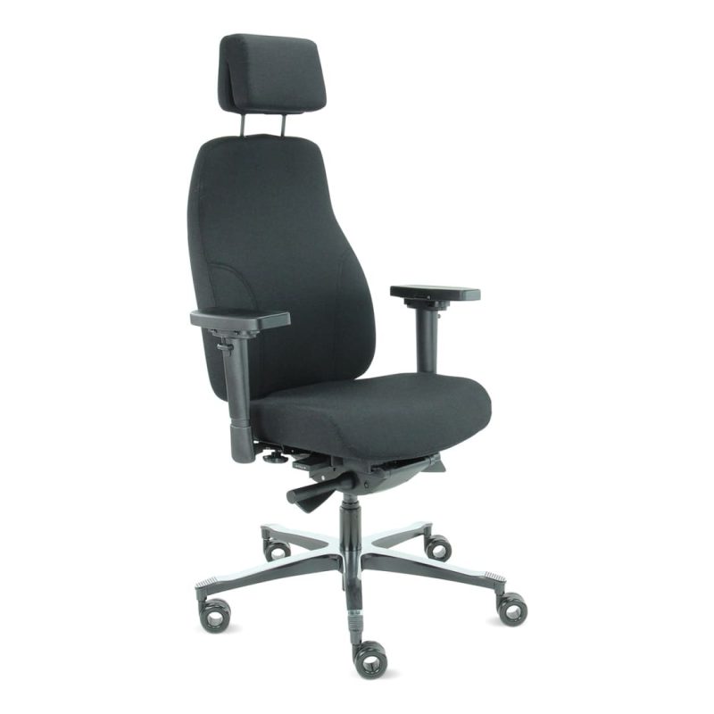 Sit And Move Therapod X2 HR Office Chair with Headrest, Black, Mirage Upholstery