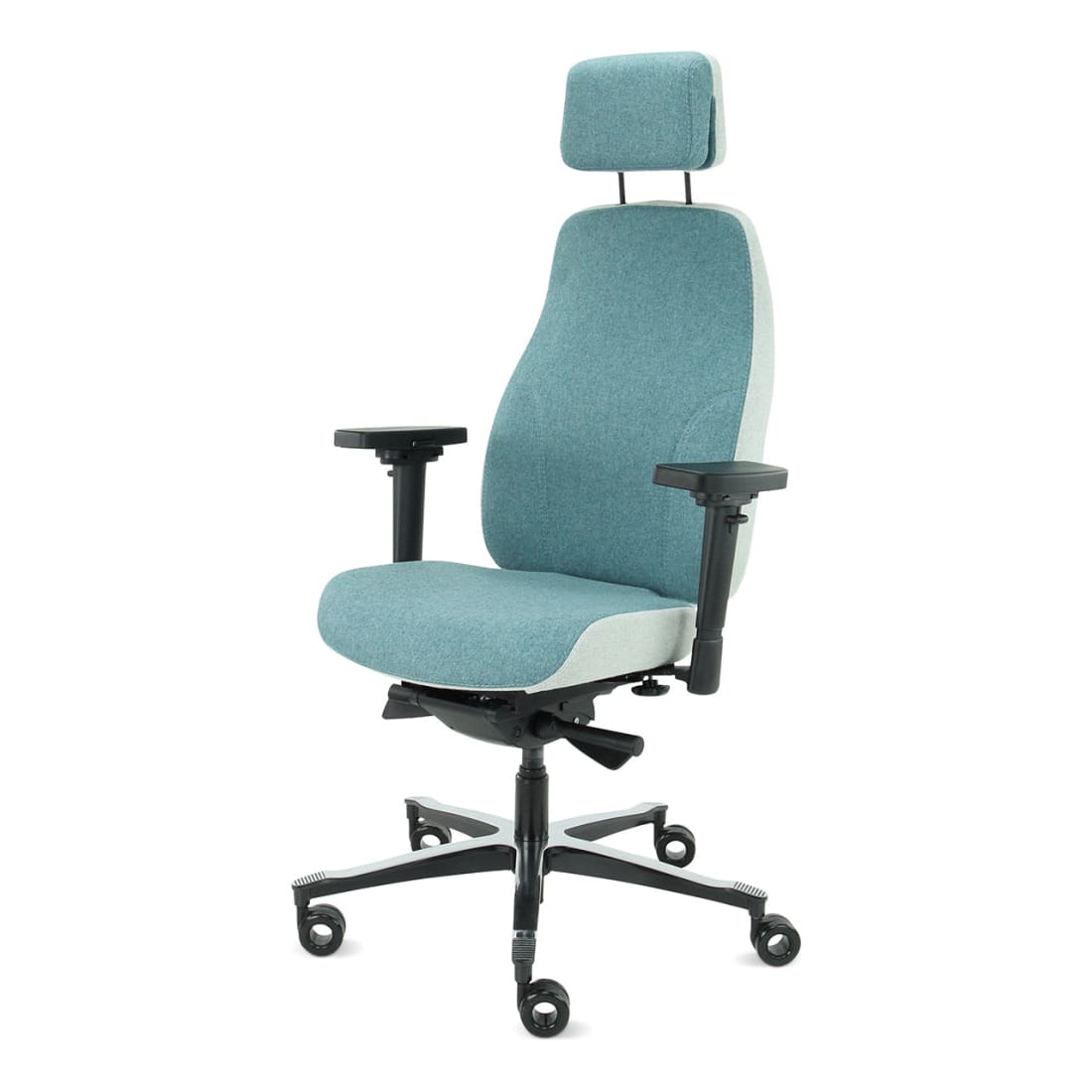 Sit And Move Therapod X2 HR Office Chair with Headrest, Azure, Facet Wool Azure/Ashgrey — 4
