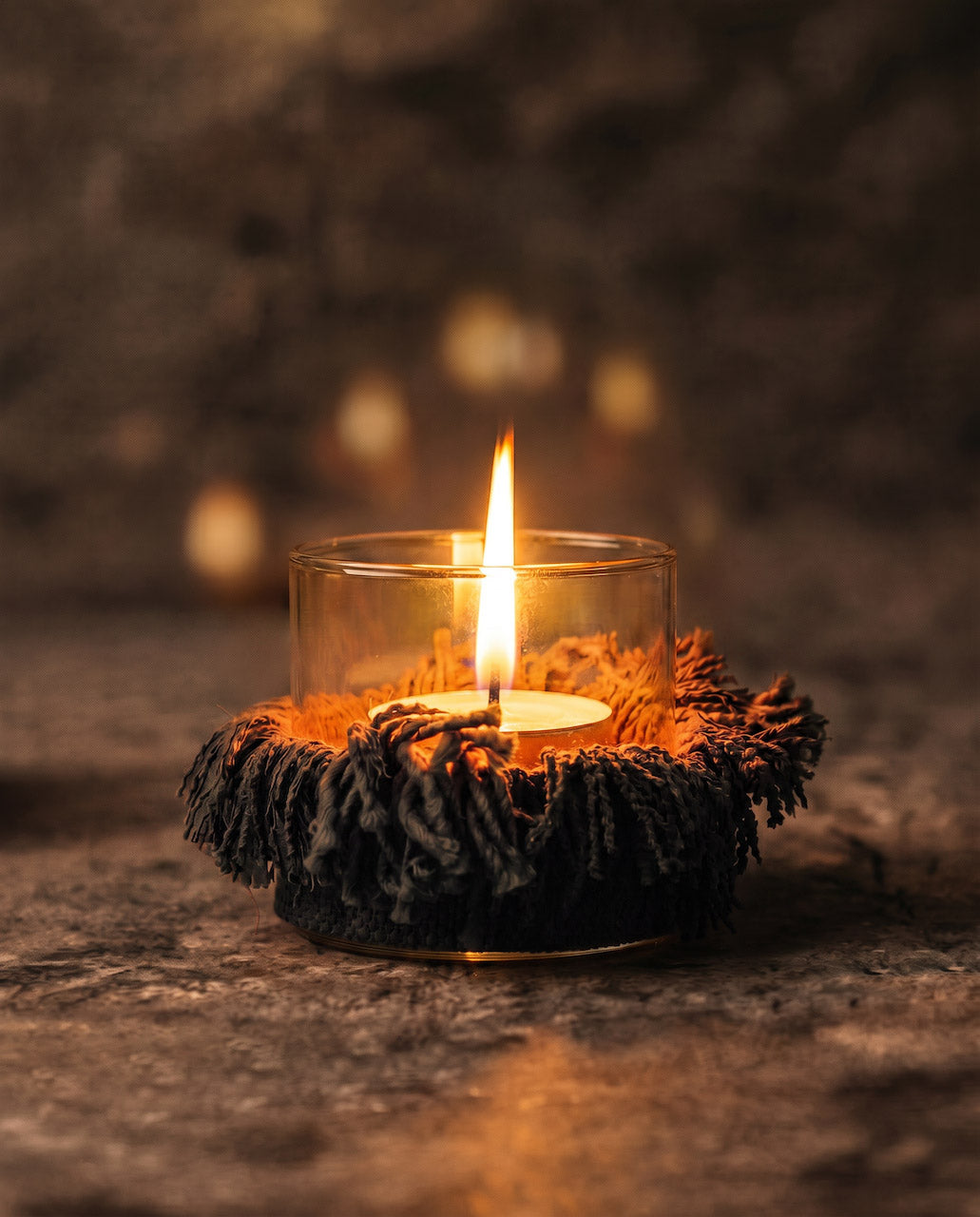 The Oh My Gee Candle Holder, Black Velvet, S — 2