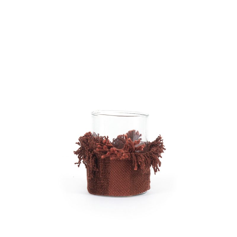 The Oh My Gee Candle Holder, Burgundy Velvet, M