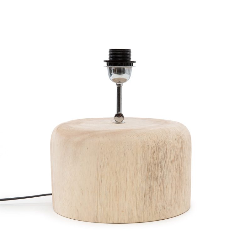 The Teak Wood Table Lamp Base, Natural