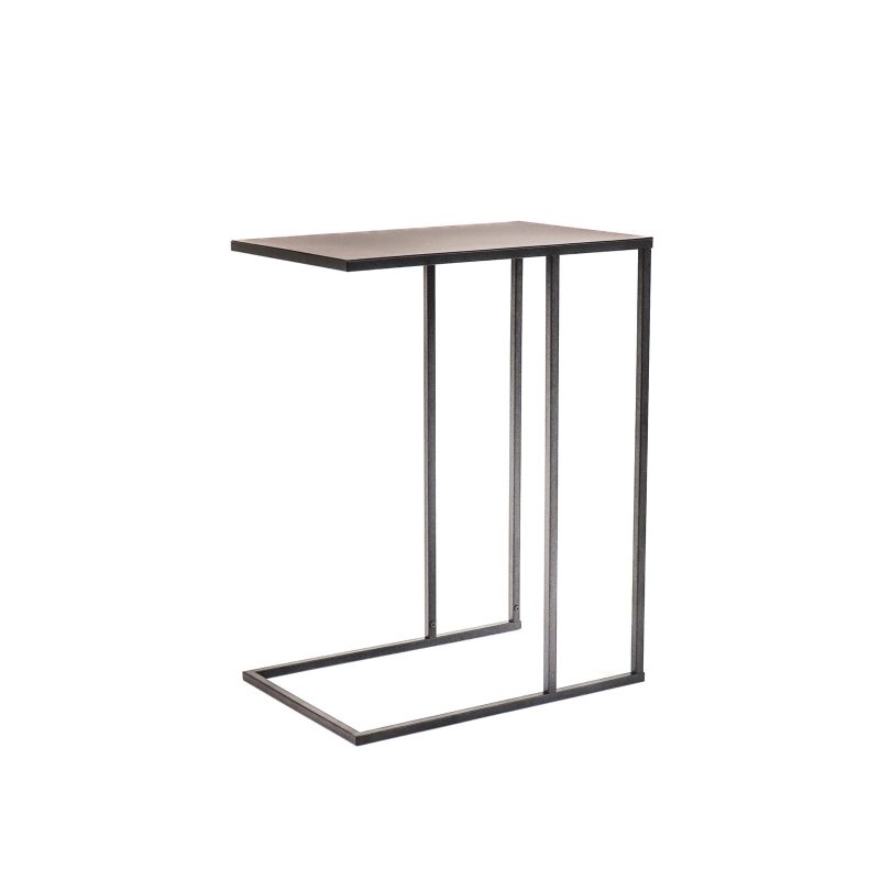 Side Table, Metal, Black, 45x30x60cm