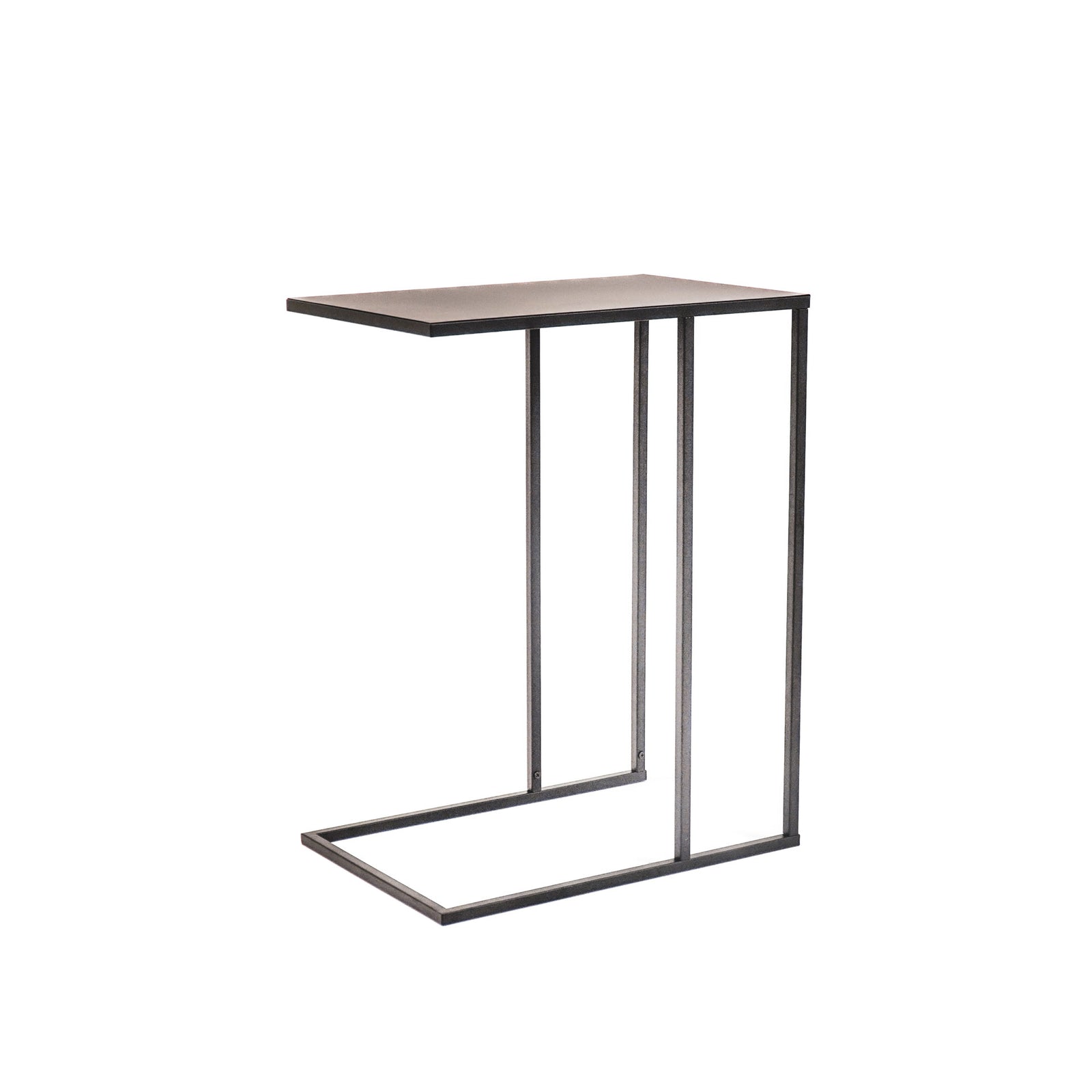 Side Table, Metal, Black, 45x30x60cm