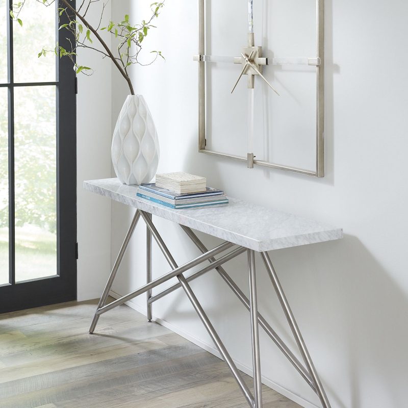 Coral Console Table in Marble