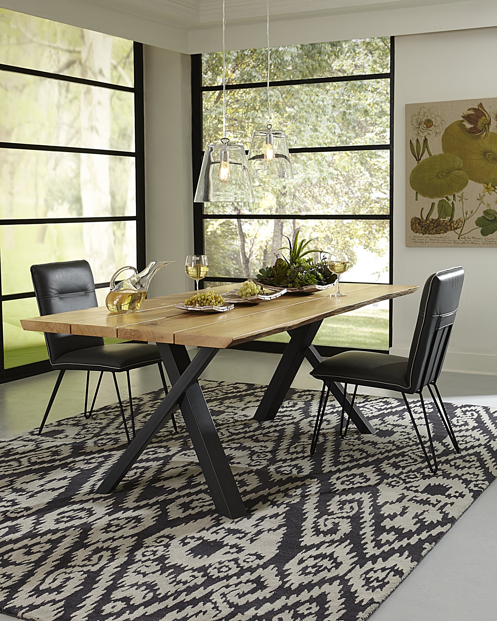 Demi Hairpin Leg Modern Dining Chair in Cobalt, Set of 2 — 6