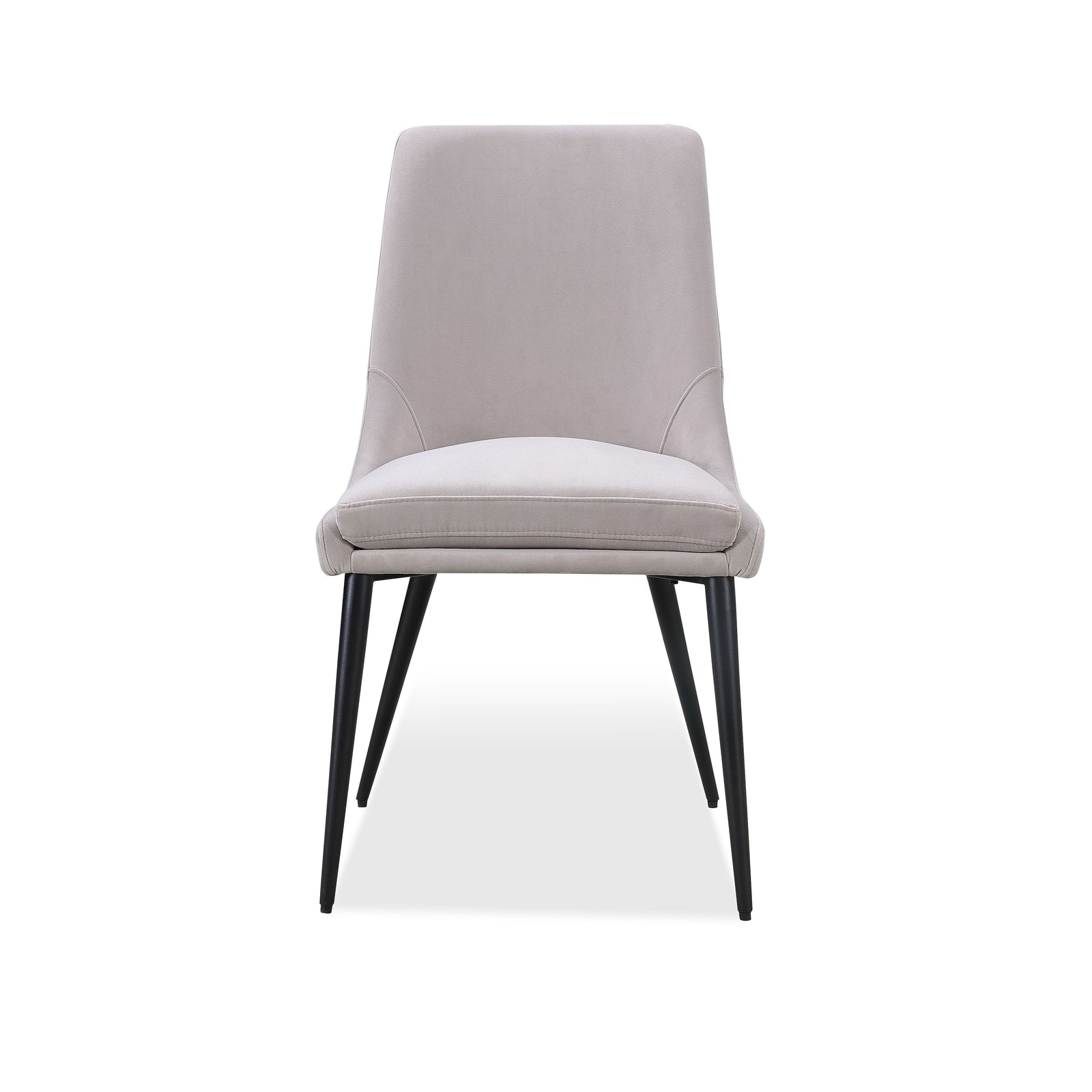 Winston Upholstered Metal Leg Dining Chair in Ash Grey and Black — 2