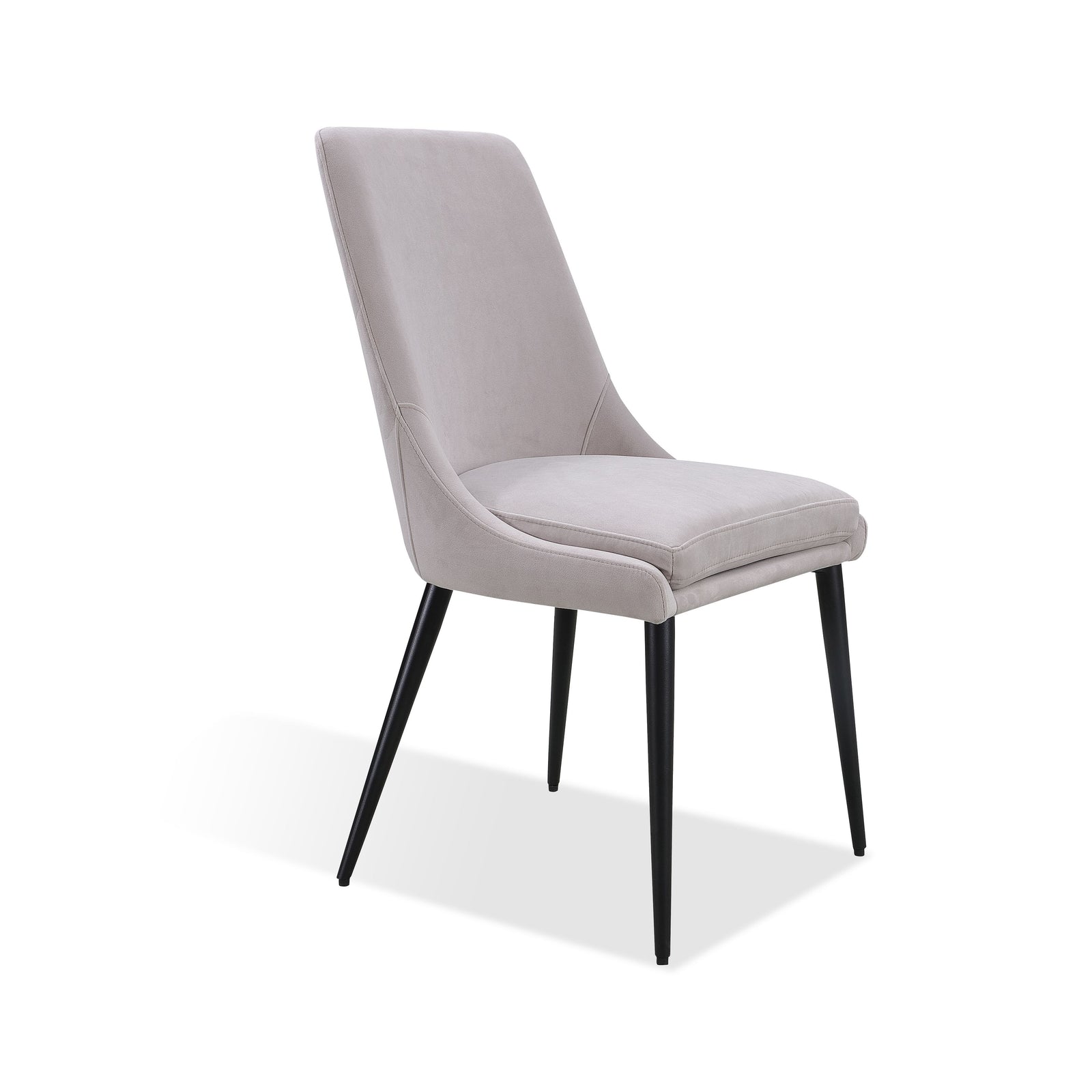 Winston Upholstered Metal Leg Dining Chair in Ash Grey and Black — 3