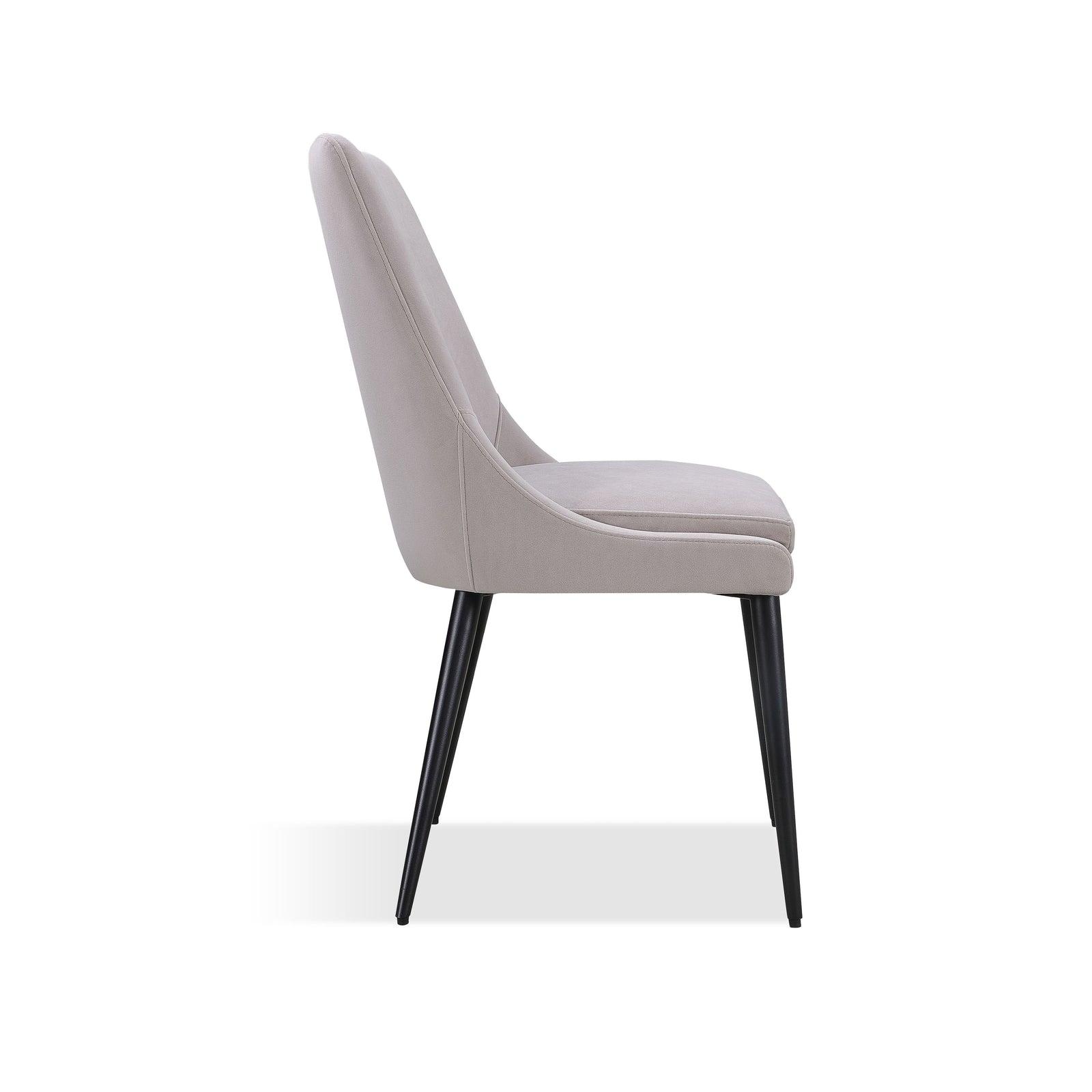 Winston Upholstered Metal Leg Dining Chair in Ash Grey and Black — 4