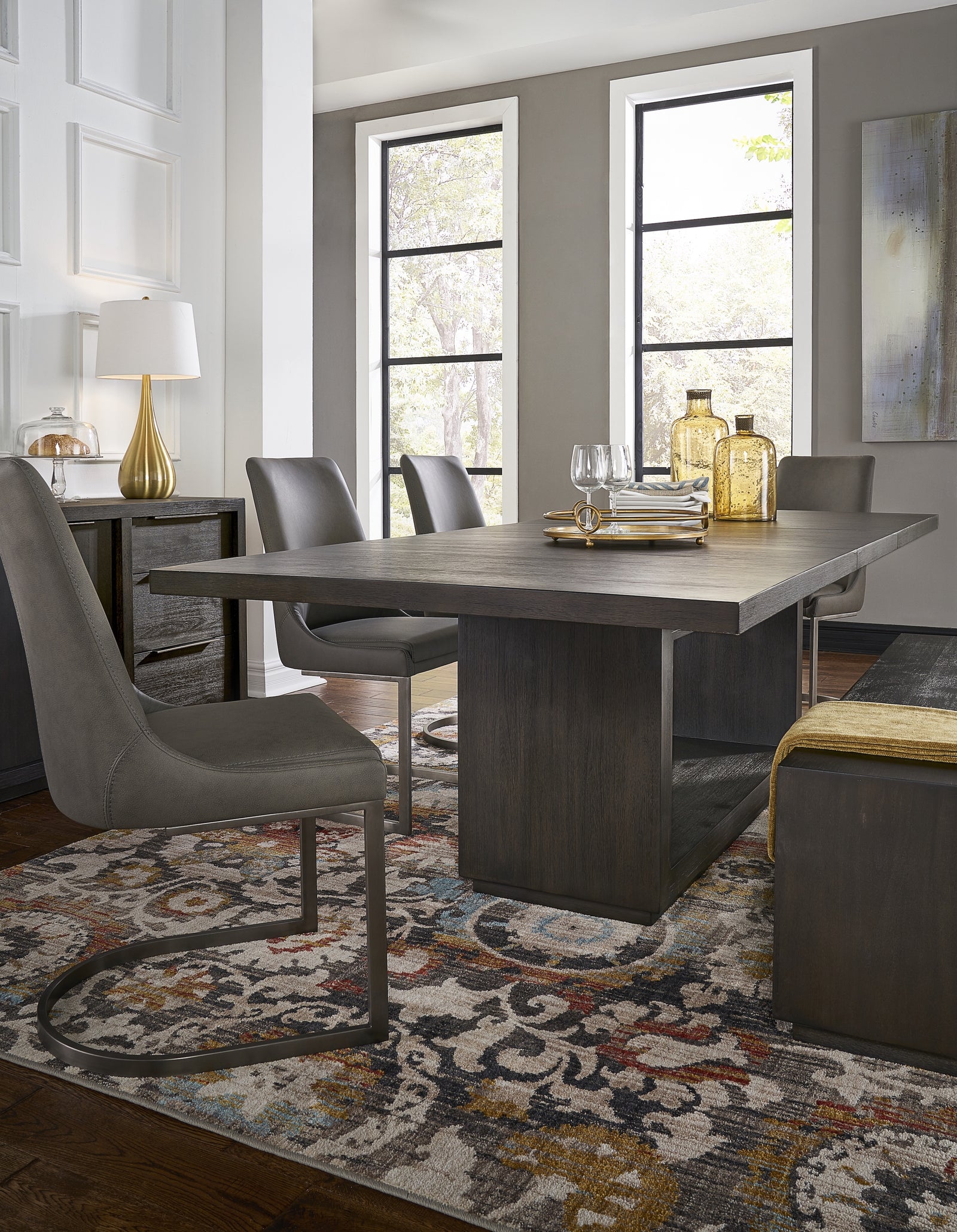 Oxford Rectangular Dining Table in Basalt Grey — 7