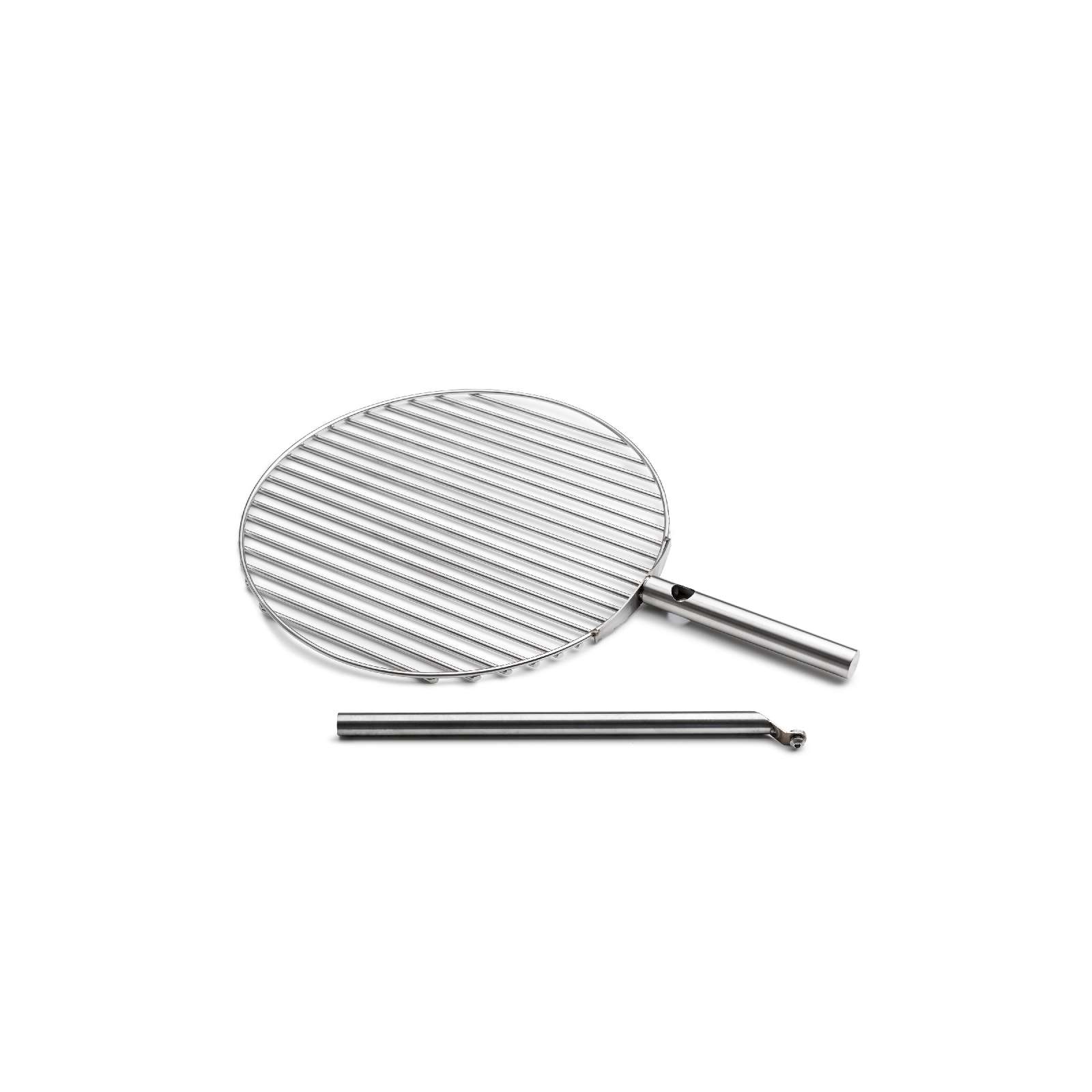 Triple Fire Bowl Grill Grate with Holder, Ø 45 cm, Silver — 2