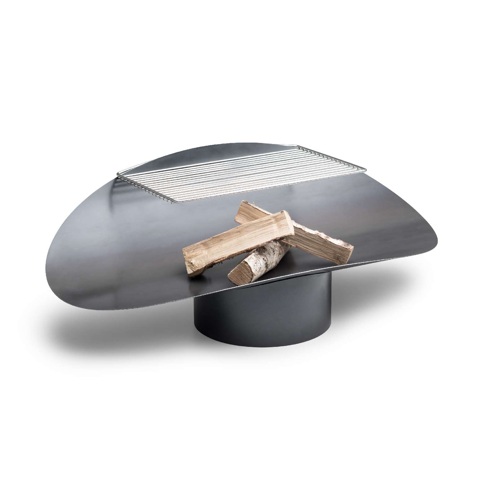 Ellipse Fire Bowl Grill Grate, Silver — 3