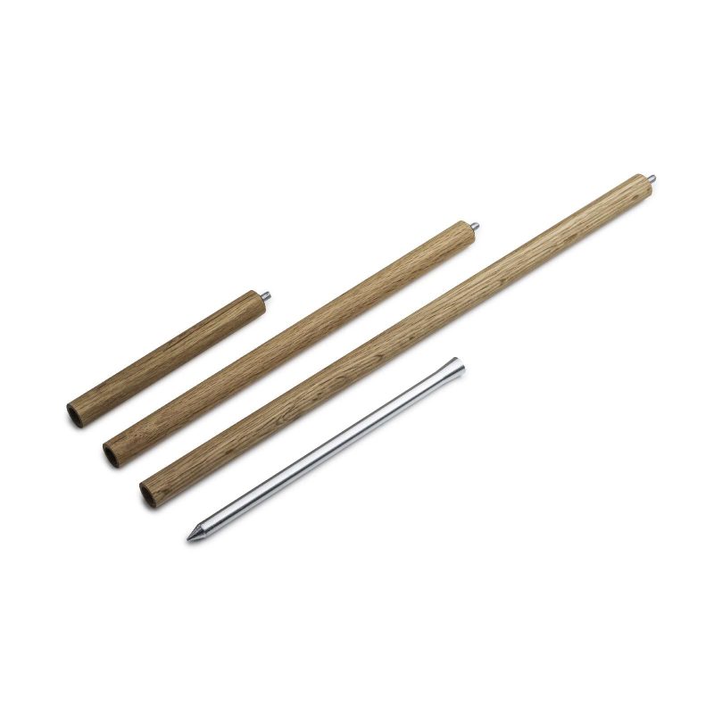 Spin Lantern Ground Spike for Both Sizes, 3-piece, Oak, Brown