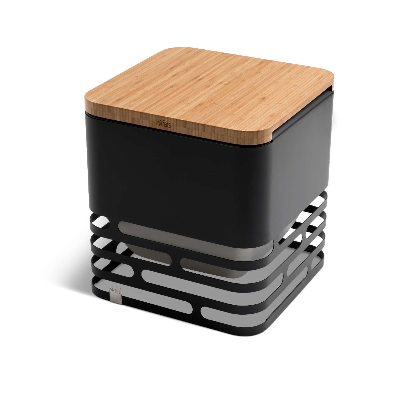 Cube Fire Basket Bamboo Board, Brown — 4