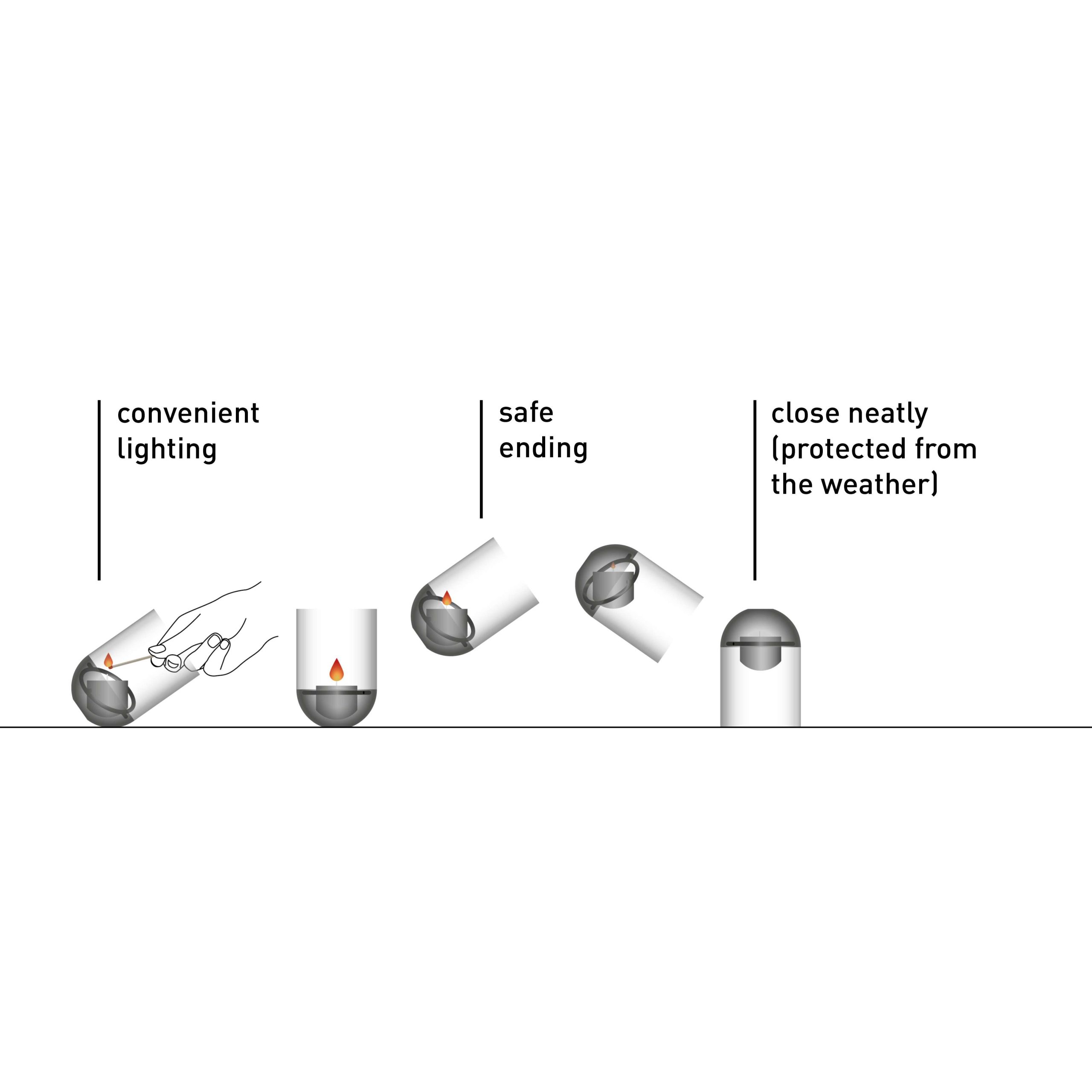 Gravity Candle Hurricane Lantern, Silver — 6