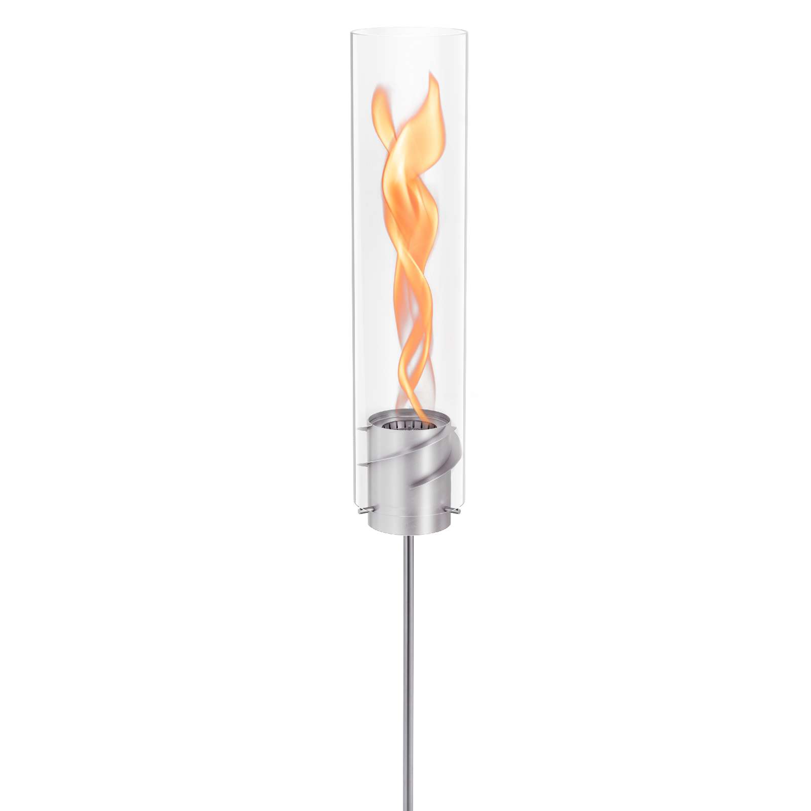 Spin Lantern Ground Spike for Both Sizes, 3-piece, Silver — 3